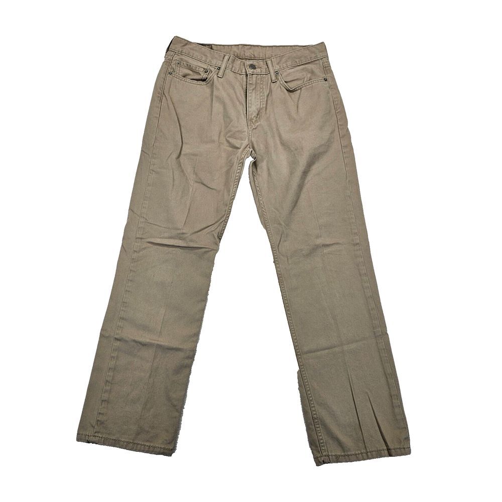 Levis 514 Jeans Mens 33x30 Beige Khaki Light Wash Straight Leg Slim Fit Modern
